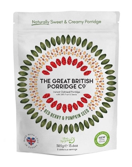 Great British Porridge - Red Berry & Pumkin Seed (4x385g)