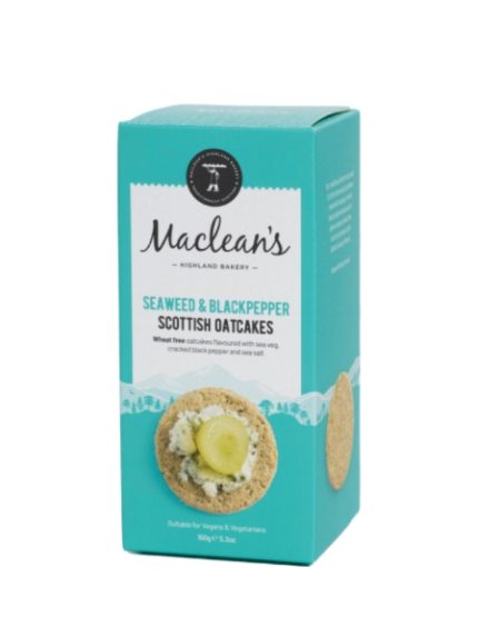 Macleans - Seaweed & Black Pepper Oatcakes (12 x 150g) *New Case Size*