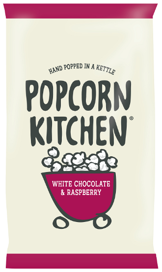 Popcorn Kitchen - White Choc & Raspberry Treat Bag (12x100g)
